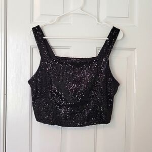 Rachel Zoe sequin crop top